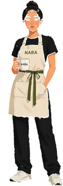 The Nara character with her coffee mug